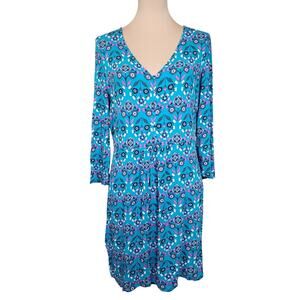 Boden Blue Size 12 Boho Floral Dress